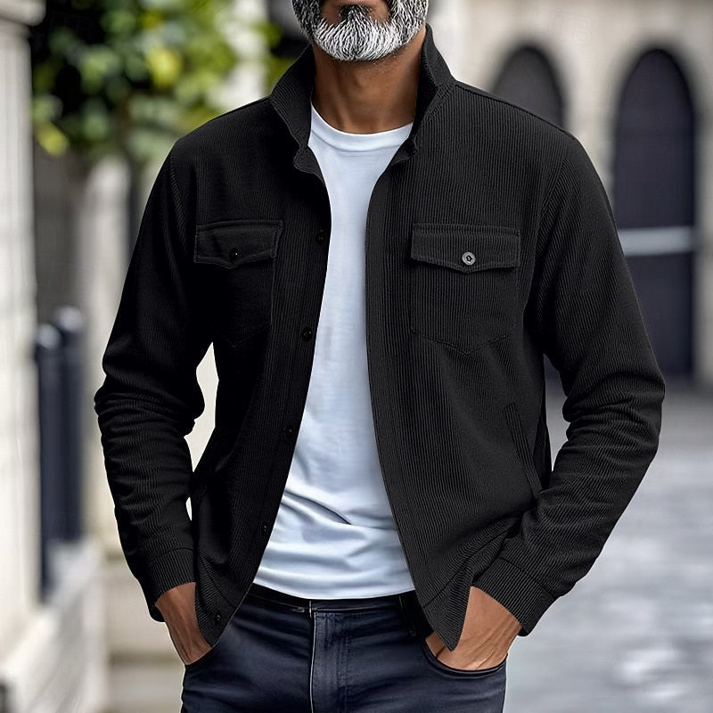 Rigoberto | Chaqueta acanalada con botones