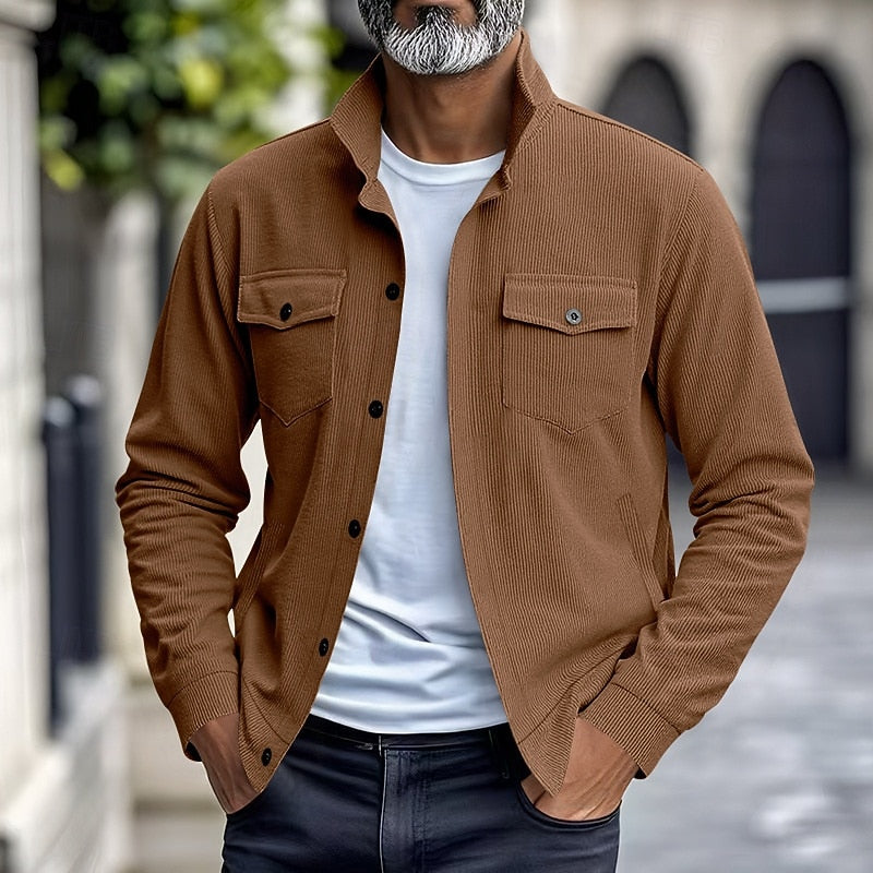 Rigoberto | Chaqueta acanalada con botones
