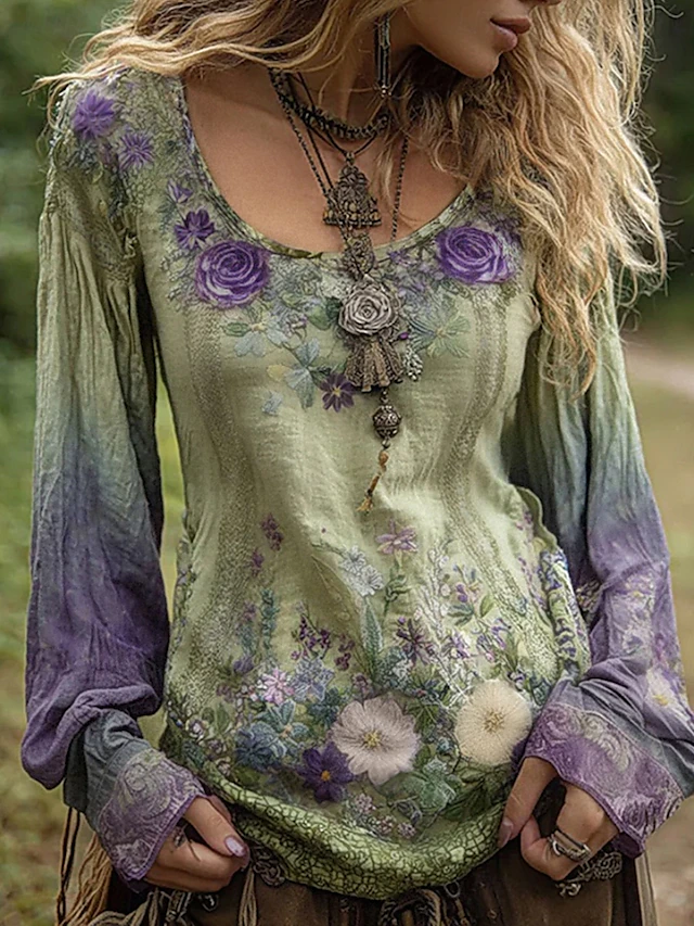 Mariana Paz | Blusa floral escote V