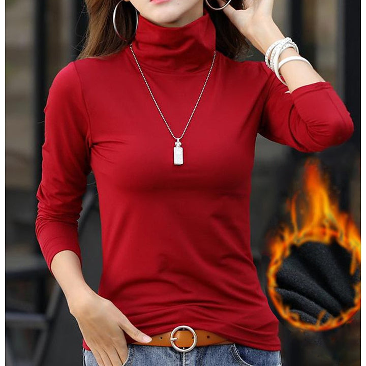 Freya | Polera cuello alto afelpada
