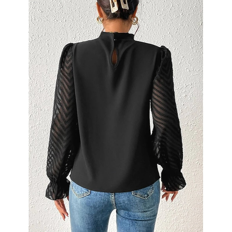 Corina | Blusa elegante de cuello alto