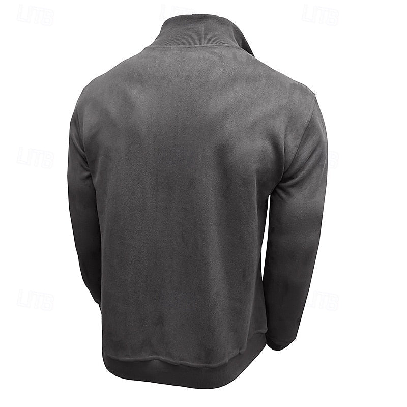 Gustavo | Sweatshirt con cuello alto y cierre medio