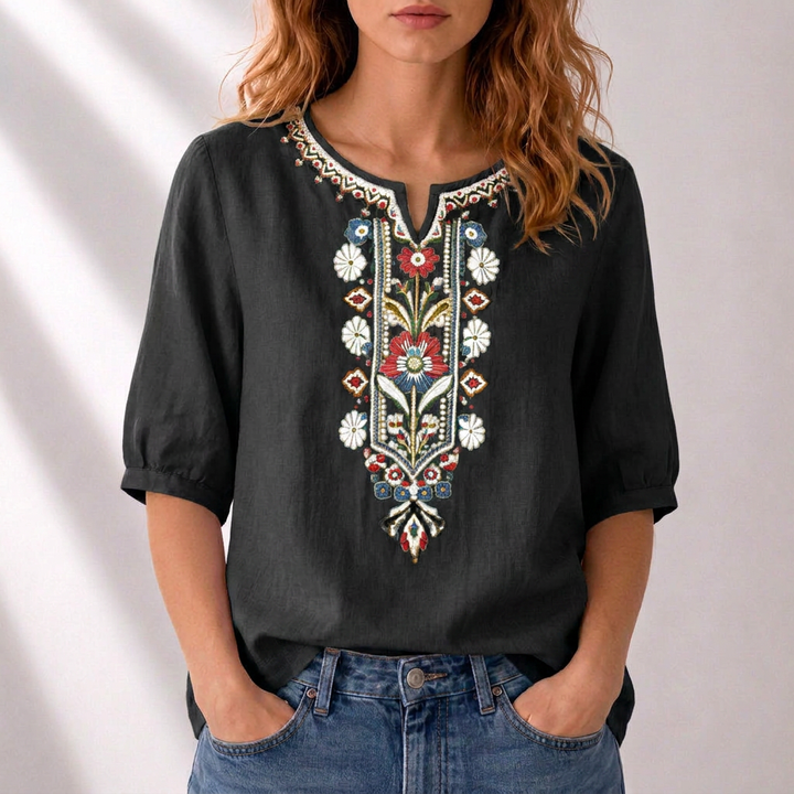 Sol | Blusa con bordado floral