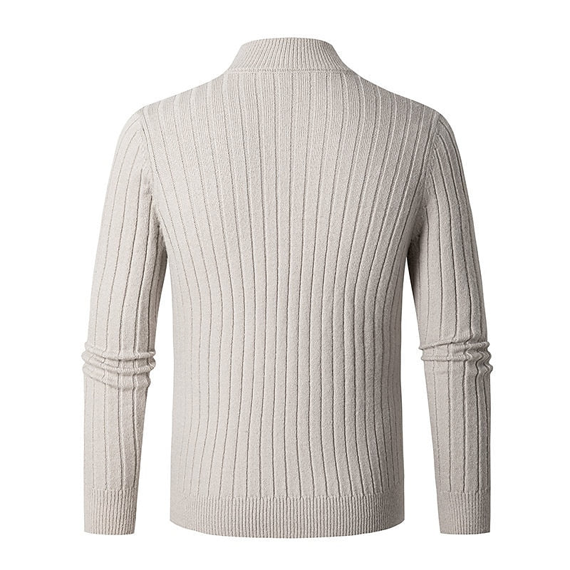 Eduardo | Sweater medio cierre acanalado