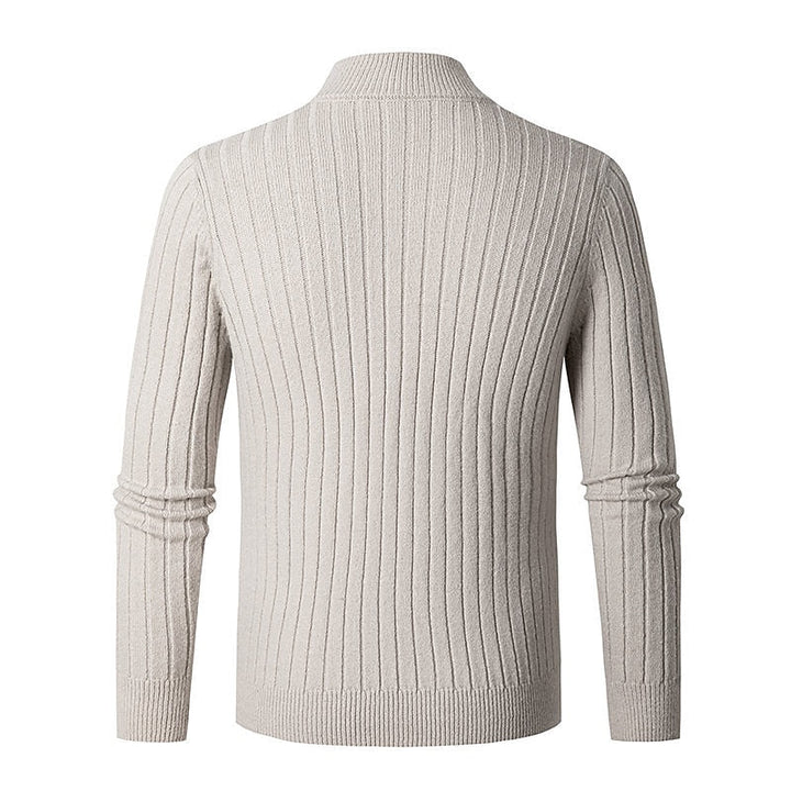 Eduardo | Sweater medio cierre acanalado