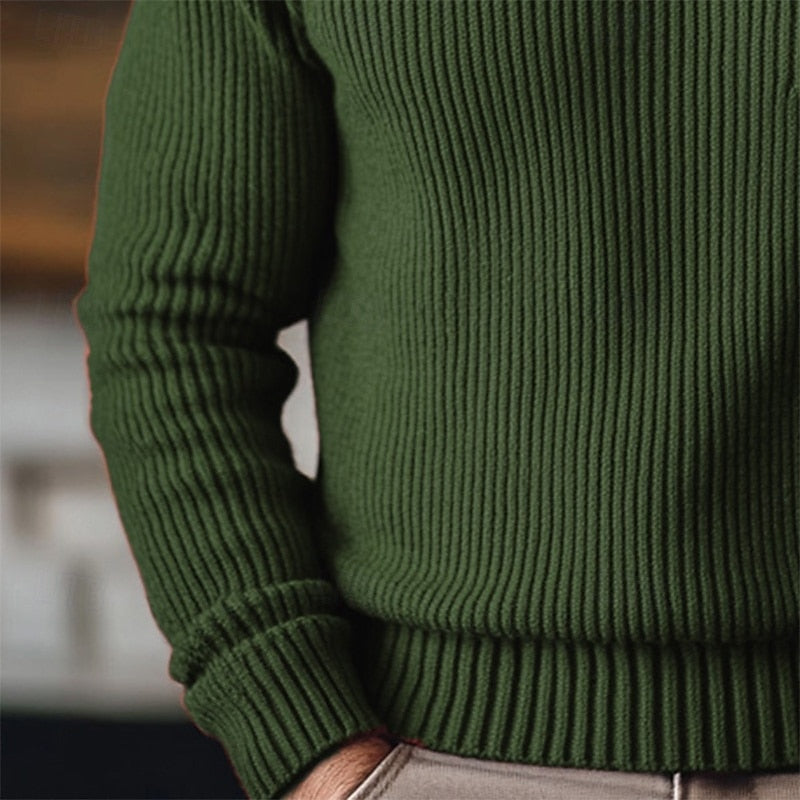 Leandro | Sweater cuello alto acanalado