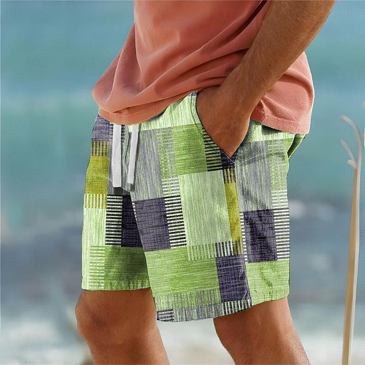 Lisandro | Shorts de baño con estampado patchwork