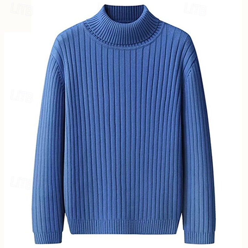 Erasmo | Sweater cuello alto acanalado
