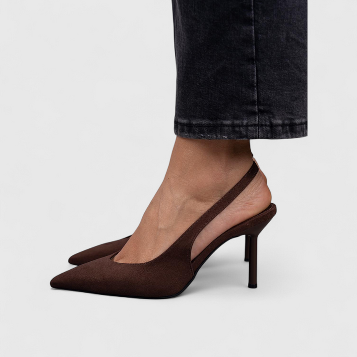 Georgina | Zapatos de taco punta fina con talón descubierto