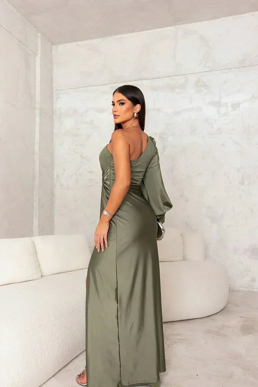 Zarra | Vestido Largo Elegante de Un Hombro