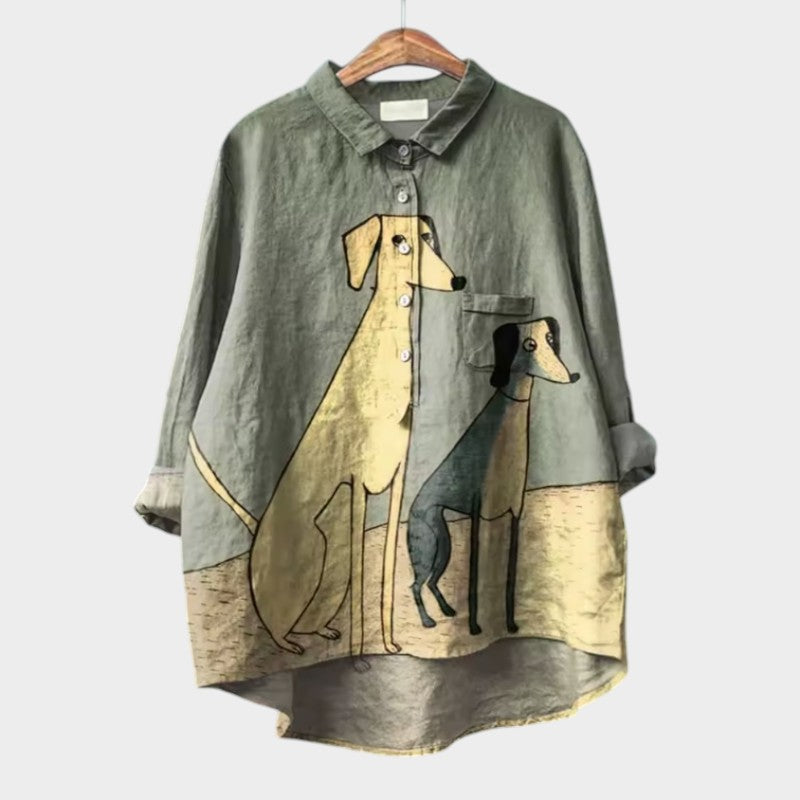 Pilar | Blusa estampada manga larga