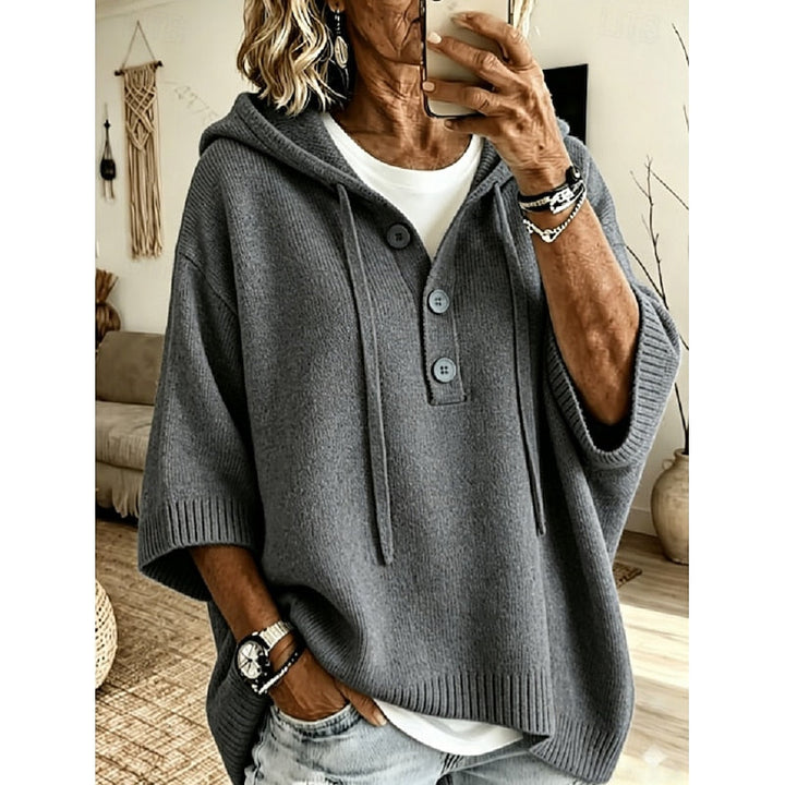 Violeta | Sweater tejido con capucha
