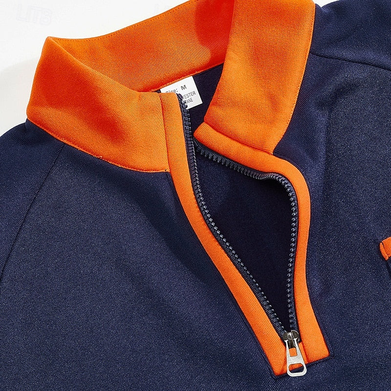 Romualdo | Pullover medio cierre en bloques de color