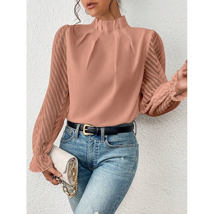 Corina | Blusa elegante de cuello alto