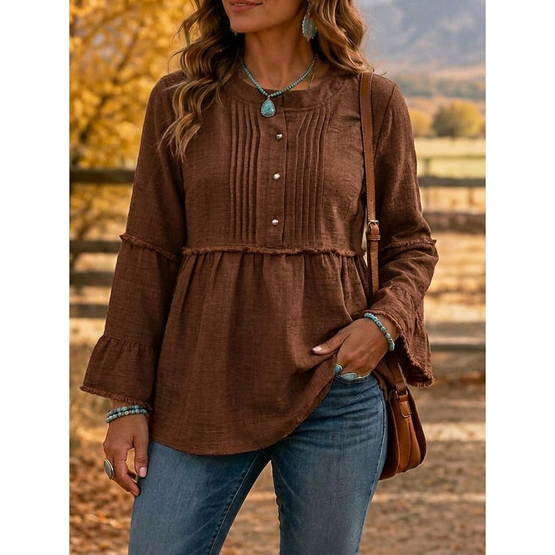 Guillermina | Blusa peplum con pinzas