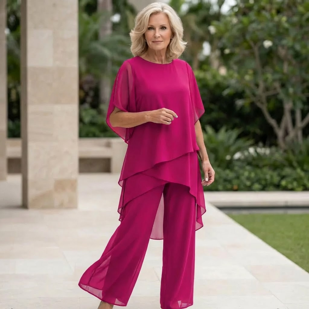 Nelida | Conjunto de pantalón palazzo con caída fluida
