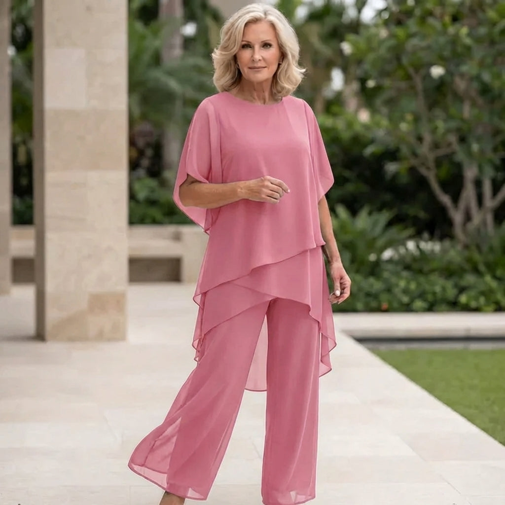 Nelida | Conjunto de pantalón palazzo con caída fluida