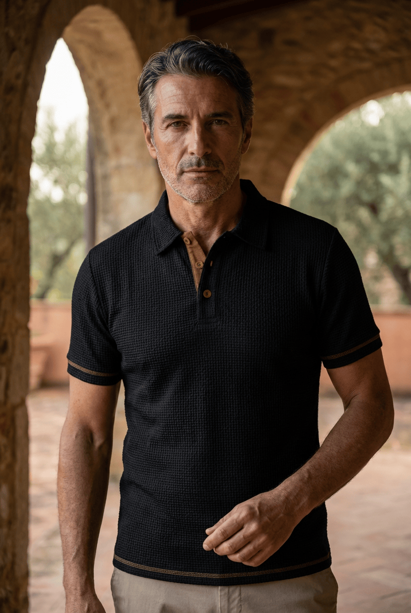 Braulio | Polera polo texturada