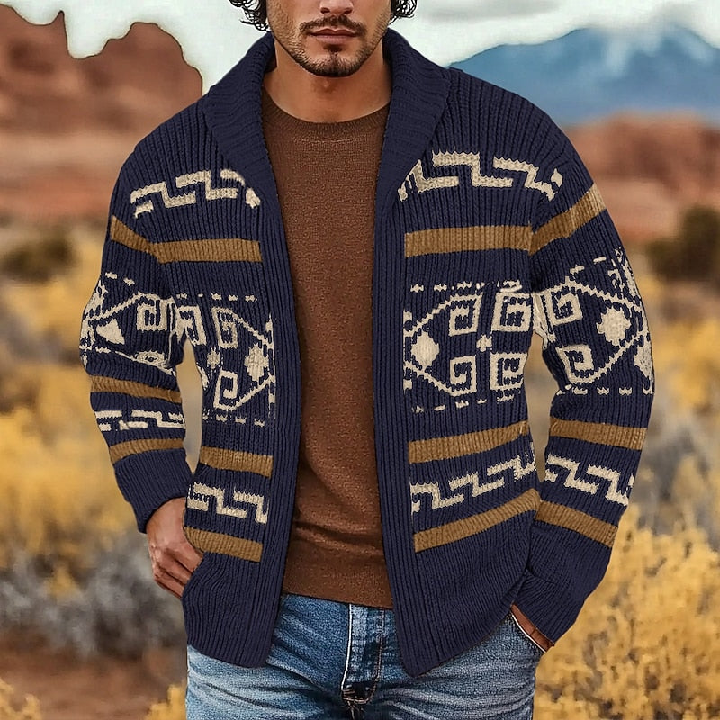 Adrián | Cárdigan de punto con estampado
