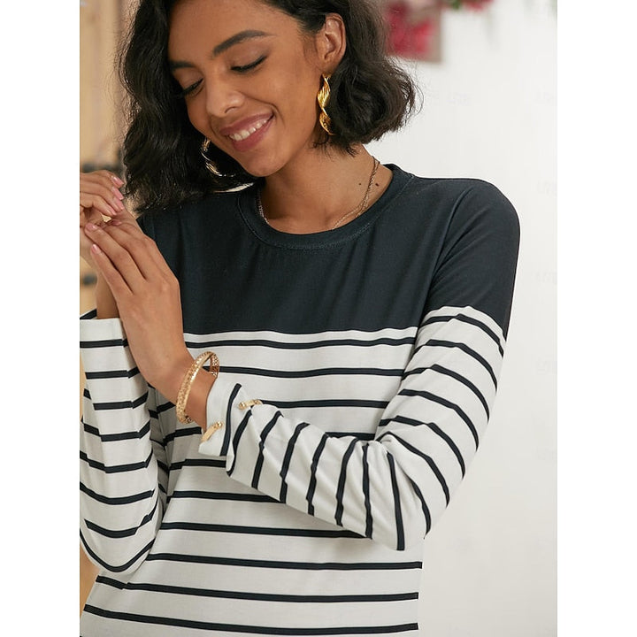 Yamilet | Polera a rayas de manga larga