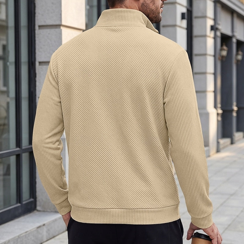 Vladimir | Sweater texturado con cierre al cuello