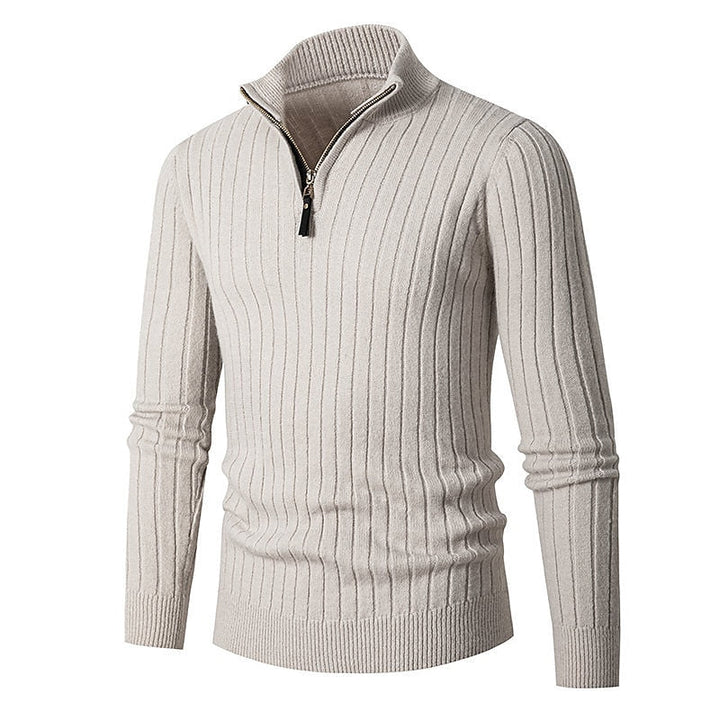 Eduardo | Sweater medio cierre acanalado