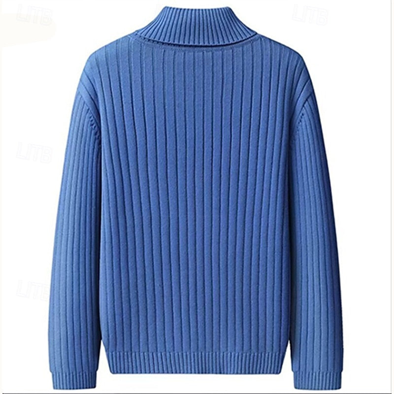 Erasmo | Sweater cuello alto acanalado