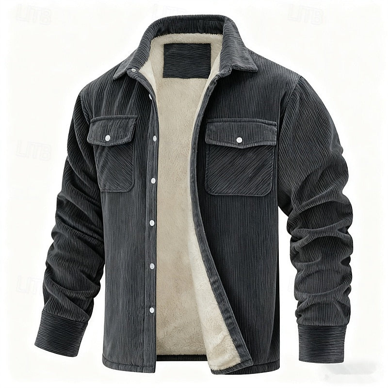 Joel | Chaqueta acanalada con forro polar