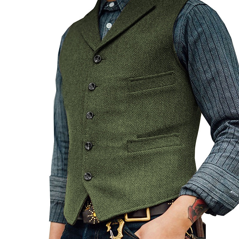 Víctor | Chaleco de vestir espiga para hombre