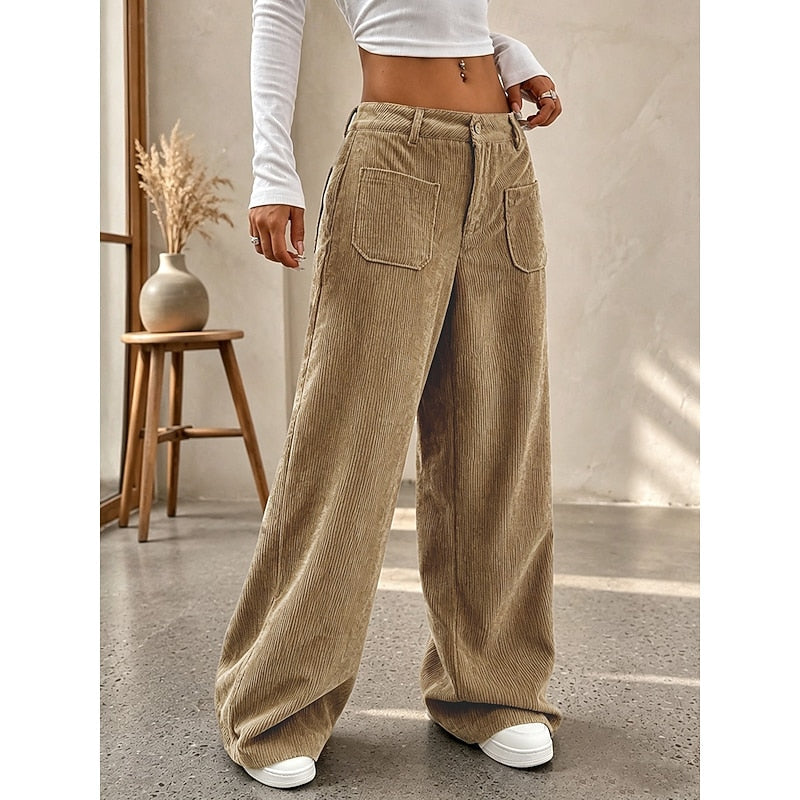 Lorenza | Pantalón de tiro alto y pierna ancha