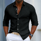 Eleuterio | Camisa manga larga con textura acanalada