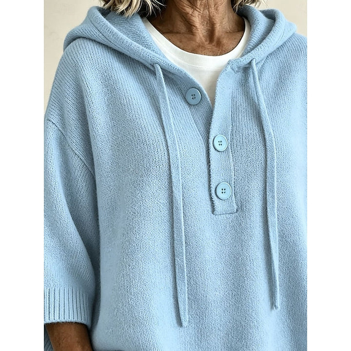 Violeta | Sweater tejido con capucha