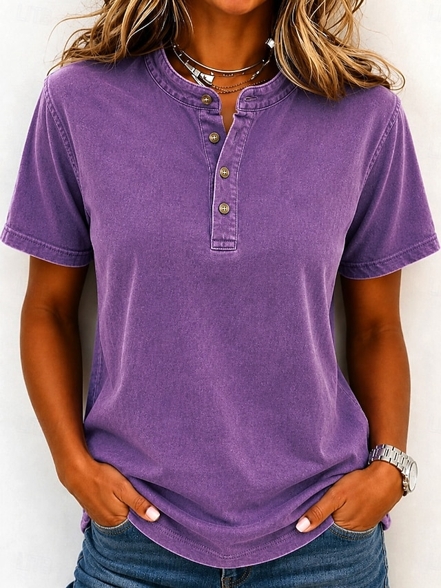 Ernestina | Polera holgada con botones al cuello