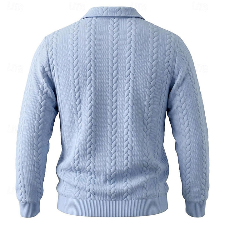 Danilo | Sweater texturado con cierre al cuello