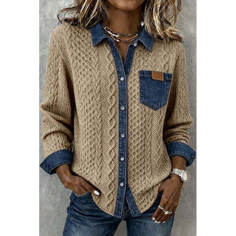 Ruth | Camisa de punto con contrastes