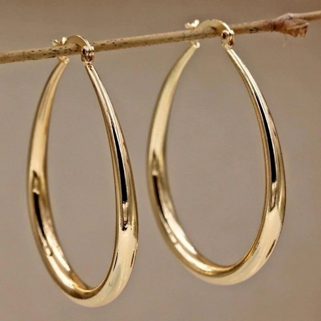 Scarlette | Aros ovalados dorados
