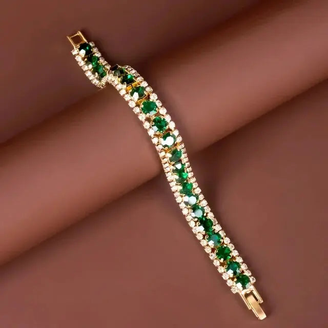 Orietta | Pulsera con cristales verdes