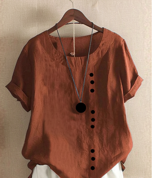 Paulette | Blusa de verano con botones asimétricos
