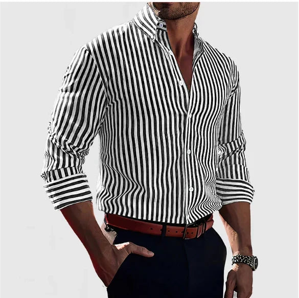 Claudio | Camisa de rayas verticales