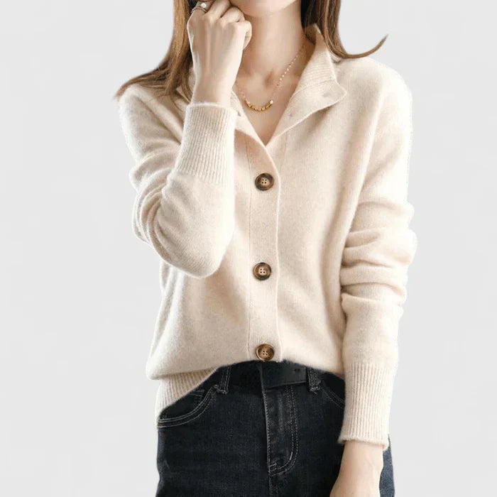 Javiera | Cárdigan de cuello camisero