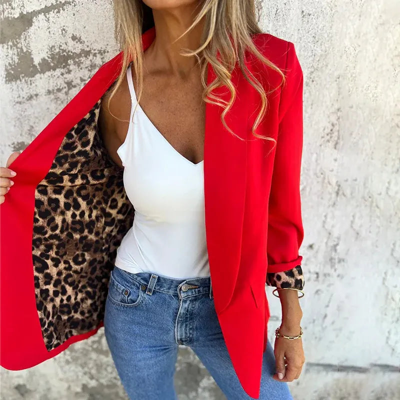 Rosa Elena | Blazer forrado en animal print