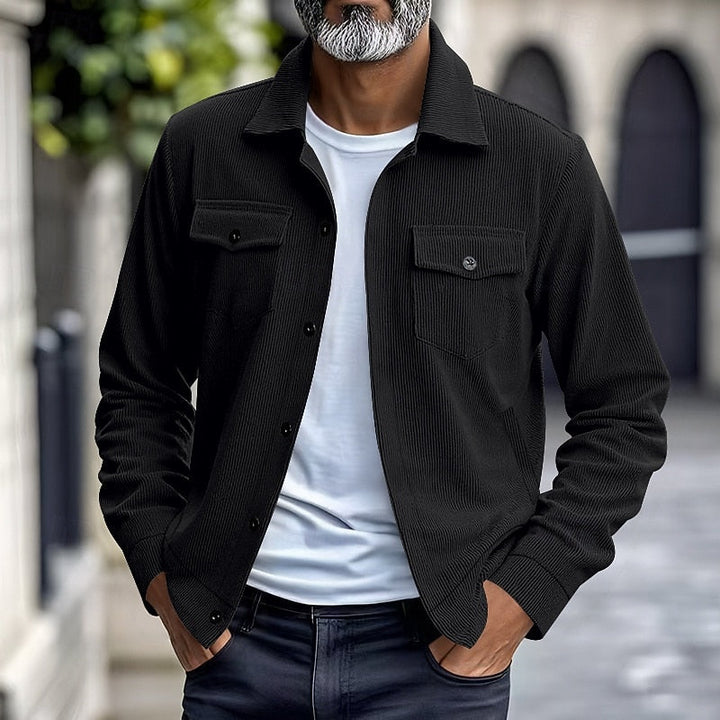 Rigoberto | Chaqueta acanalada con botones