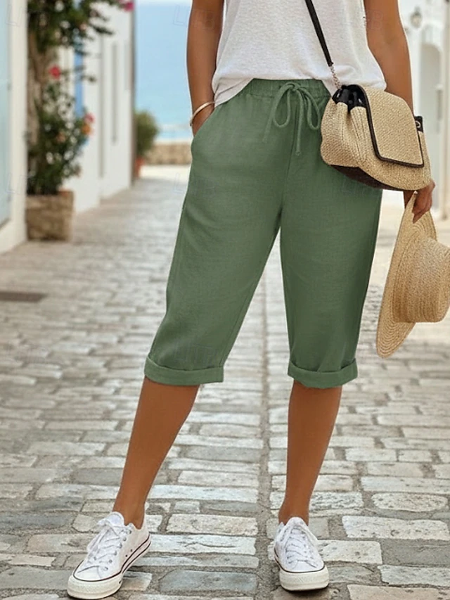 Amaya | Pantalón capri con cordón