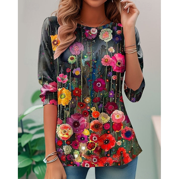 Candelaria | Blusa floral de manga larga