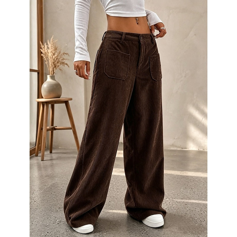Lorenza | Pantalón de tiro alto y pierna ancha