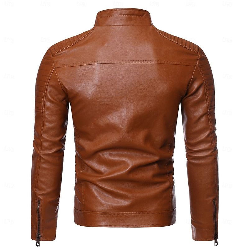 Esteban | Chaqueta biker con cuello alto