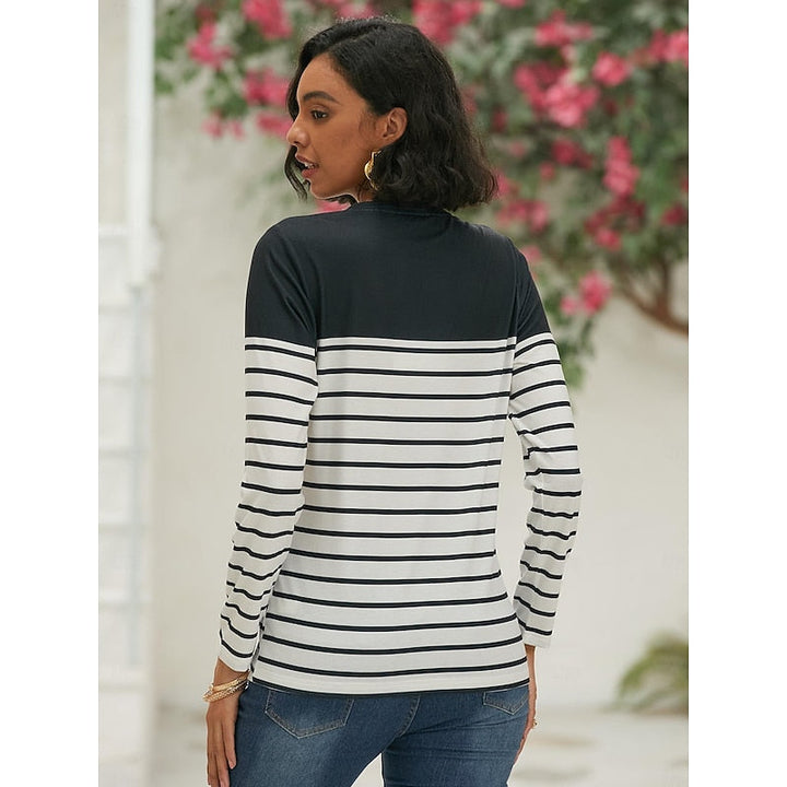 Yamilet | Polera a rayas de manga larga