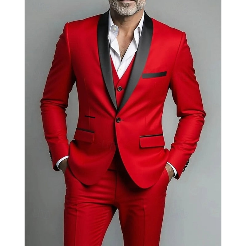 Fredy | Traje de tres piezas con solapa chal