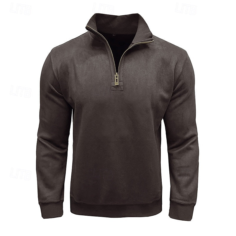 Gustavo | Sweatshirt con cuello alto y cierre medio