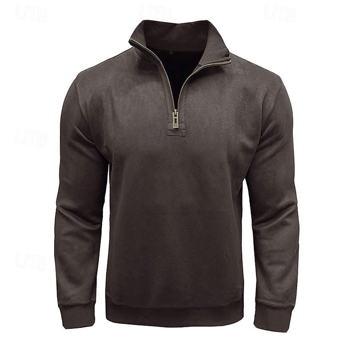 Gustavo | Sweatshirt con cuello alto y cierre medio